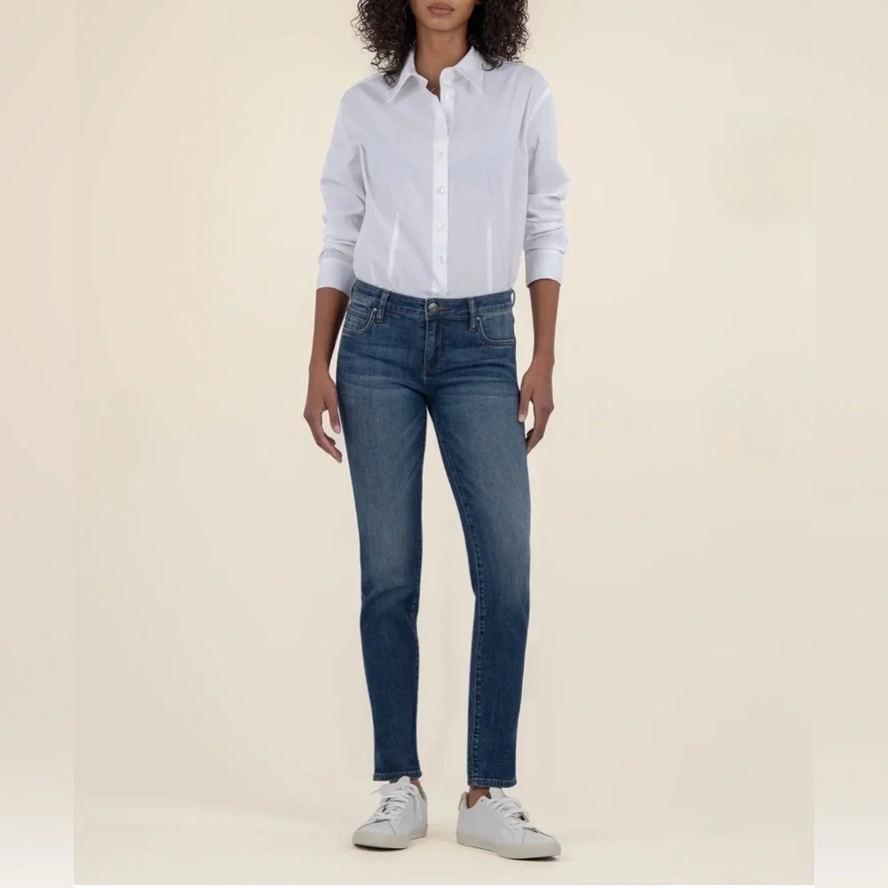 Kut From The Kloth Catherine Mid-Rise Boyfriend Jean- Size 0 - Picture 1 of 9